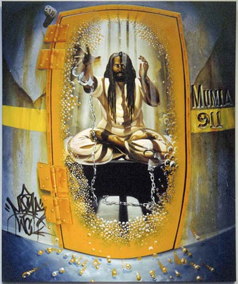 Mear canvas of MUMIA Abu Jamal
