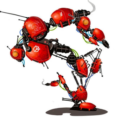 S Letter Bug Robot Sketch  by Antik